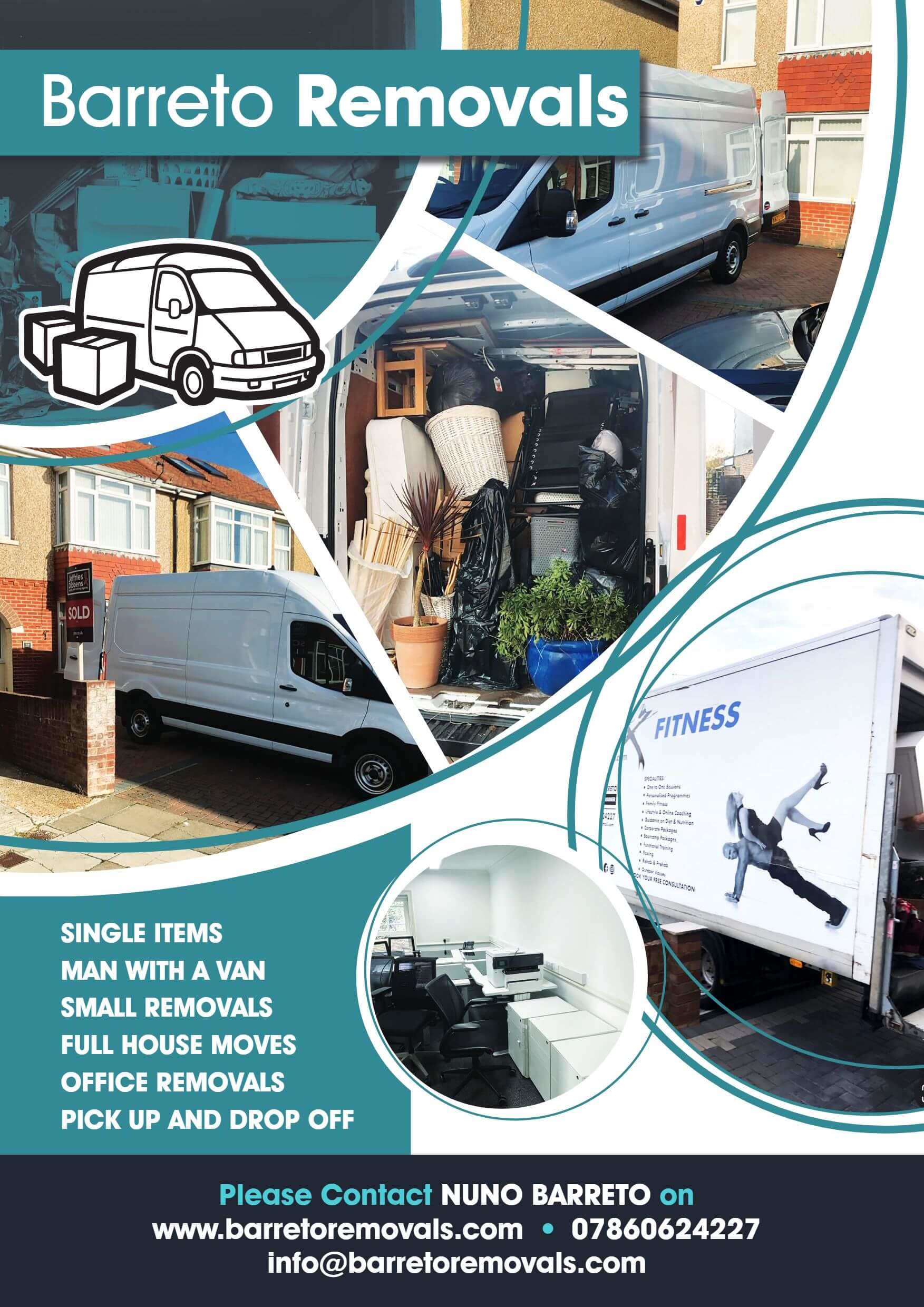 Full House Moves, Man with a Van, Office Removals, Barreto Removals, Portsmouth & Hampshire